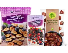 Alle Früchte, Beeren und Marroni-Produkte sowie Smoothies