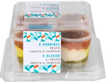 Aperitif-Gläschen Pesto, Tomaten & Parmesan