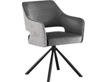 Armlehnstuhl Clara Stoff/Bouclette grau