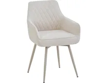 Armlehnstuhl Flashy Stoff beige, drehbar