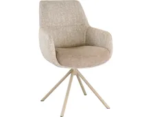 Armlehnstuhl Santi Stoff beige, drehbar