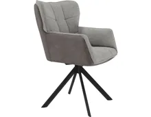 Armlehnstuhl Seattle Microfaser grau
