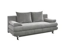 Bettsofa Ben Stoff grau, Bettkasten