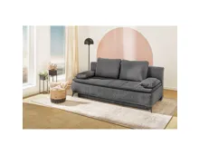 Bettsofa Leandro Stoff Grau Dauerschläfer