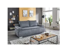 Bettsofa Lenon Stoff grau, Bettkasten