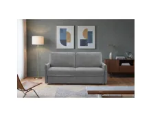 Bettsofa Livano, Stoff grau, Dauerschläfer