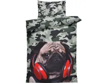 Bettwäsche Micro-Polyester Mops Camouflage grün
