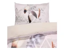 Bettwäsche Renforce Traumfänger beige 160x210 65x100 Bettanzug Nord