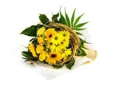 Biedermeier Blumenstrauss gelb