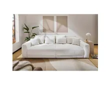 Bigsofa Lumina Chenillestoff beige RGB-LED
