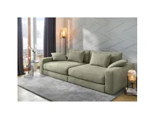 Bigsofa Milano Stoff Grün/Salbei meliert 290 cm