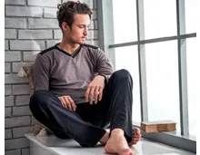 BODY SPORT Herren-Frottee-Pyjama