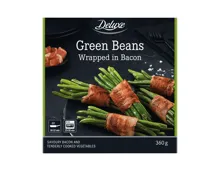 Bohnenrolle im Speckmantel