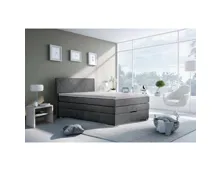 Boxspringbett Julia Stoff anthrazit 120 x 200