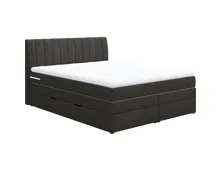 Boxspringbett Shark Stoff schoko 160 x 200 cm, mit Bettkasten