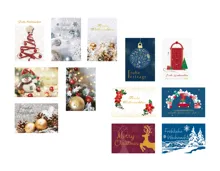 Crelando® Weihnachtskarten-Set, 12-tlg.