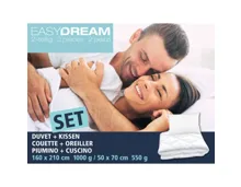 Easy Dream Set Duvet mit Kissen 2-teilig, 160 x 210 cm und 50 x 70 cm