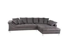 Ecksofa Calgary Microfaser Terra Rock, Recamière rechts