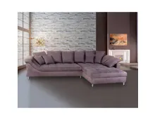 Ecksofa Calgary Microfaser Terra Rock, Recamière rechts
