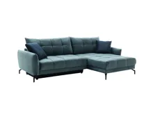 Ecksofa Freya Stoff petrol, Recamière