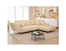 Ecksofa Joya Boucléstoff kaschmir Recamiere rechts