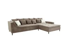 Ecksofa Montevideo Cordstoff taupe