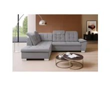 Ecksofa Nicole Stoff grau, Recamière links