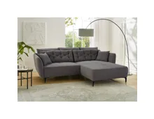 Ecksofa Oslo Stoff dunkelgrau