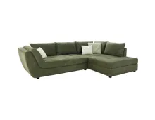 Ecksofa XXL Rascasse Stoff grün