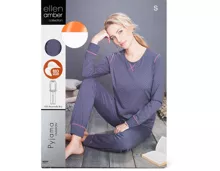 Ellen Amber Damen-Pyjama oder -Nachthemd, Bio Cotton