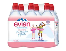 Evian Mineralwasser ohne Kohlensäure 6x75cl