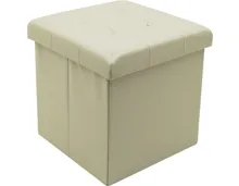 Falthocker Bent, Kunstleder beige