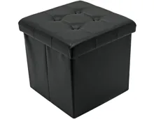 Falthocker Bent, Kunstleder, schwarz
