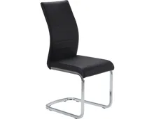 Freischwingerstuhl Dalia Kunstleder schwarz