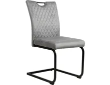 Freischwingerstuhl Vigo Stoff grau