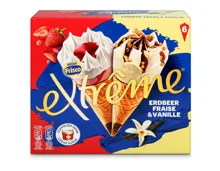 Frisco Extrême Cornets Erdbeer & Vanille assortiert 6 Stück