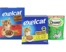 Gesamtes Exelcat und Dreamies Sortiment