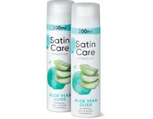 Gillette Rasiergel Satin Care Sensitive, Duo-Pack