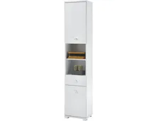 Hochschrank Loop Dekor hochglanz weiss 38 x 190 x 30 cm