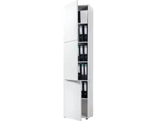 Hochschrank Mailand Dekor weiss MDF Hochglanz weiss 49 x 218 x 35 cm