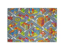 Kinderspielteppich Motiv Big City 95 x 200 cm