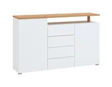 Kommode Aterno Dekor weiss 154 x 94 x 40 cm