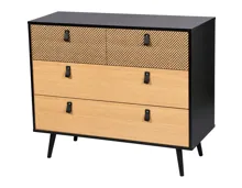 Kommode Chelsea Holz/schwarz 99 x 82 x 40 cm