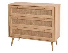 Kommode Java 3 Schubladen Rattan-Optik
