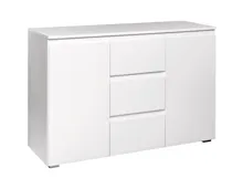 Kommode Shark Dekor weiss matt 120 x 80 x 40 cm
