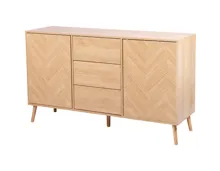 Kommode Shelby MDF Parkett-Optik, 140 x 80 x 40 cm