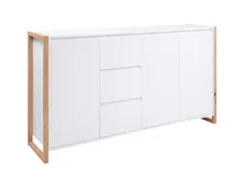 Kommode Verden Dekor weiss / Artisan Oak 160 x 88 x 40 cm