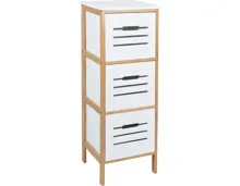 Kommode Zuzu Bambus/MDF weiss 3SBK