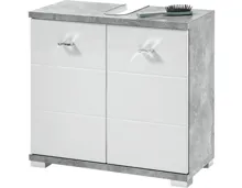 Lavaboy Loop Dekor Beton-Optik Hochglanz weiss 60 x 57 x 31 cm