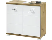 Lavaboy Loop Eiche Artisan-Hochglanz weiss 60 x 57 x 31 cm